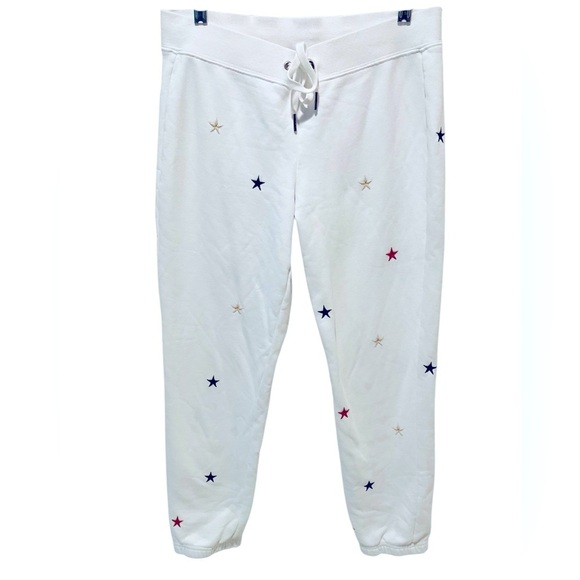 Pam & Gela Basic Sweatpants STARS Joggers WHITE Small Revolve SOLD OUT - Picture 2 of 8